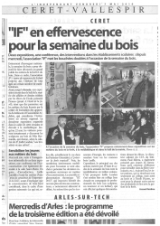 La semaine du bois, article de L'indépendant